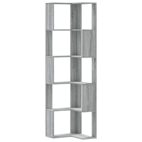 Vidaxl boekenkast 5-laags hoek 50x50x179 cm bewerkt hout grijs sonoma
