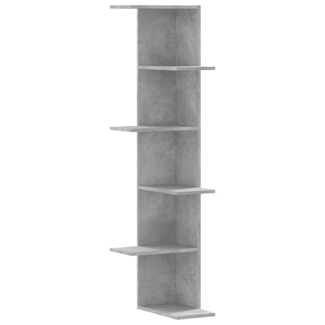 Vidaxl hoekwandschap 36,5x36,5x140 cm bewerkt hout betongrijs
