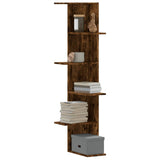 Vidaxl hoekwandschap 36,5x36,5x140 cm bewerkt hout gerookt eikenkleur
