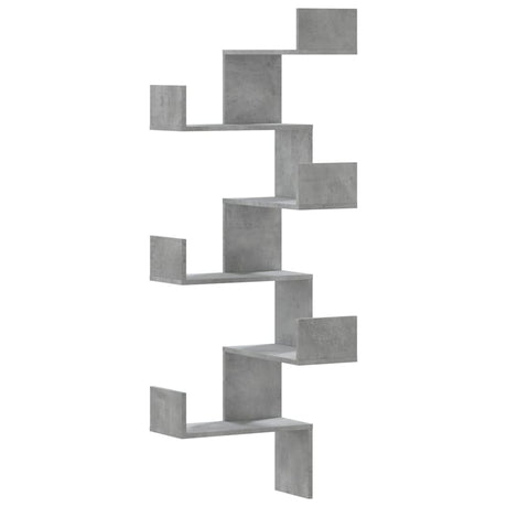 Vidaxl hoekwandschap 45x45x147 cm bewerkt hout betongrijs