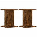 Vidaxl speakerstandaards 2 st 30x30x40 cm bewerkt hout gerookt eiken
