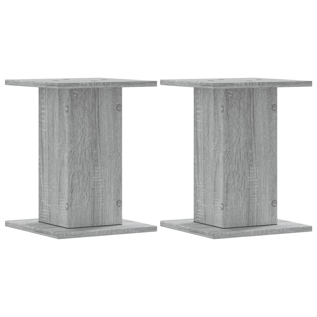 Vidaxl Speaker Stands 2 PC 30x30x40 cm Sonoma grigio in legno trasformato