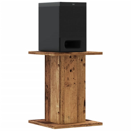 Vidaxl speakerstandaards 2 st 30x30x40 cm bewerkt hout oud houtkleurig
