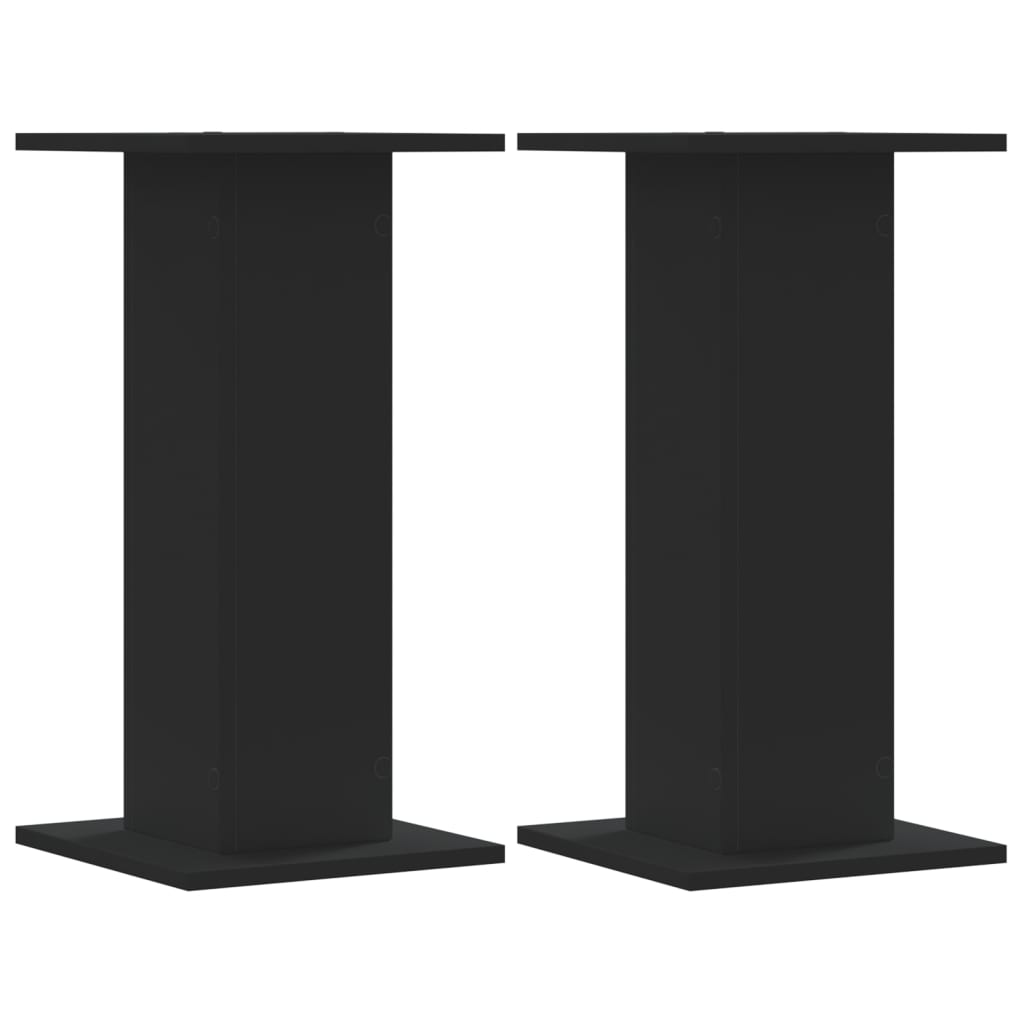 VidaXL Speakerstandaards 2 st 30x30x60 cm bewerkt hout zwart