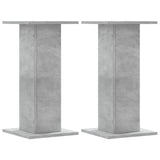 Le haut-parleur Vidaxl comprend 2 PCS 30x30x60 cm Betongrij en bois transformé