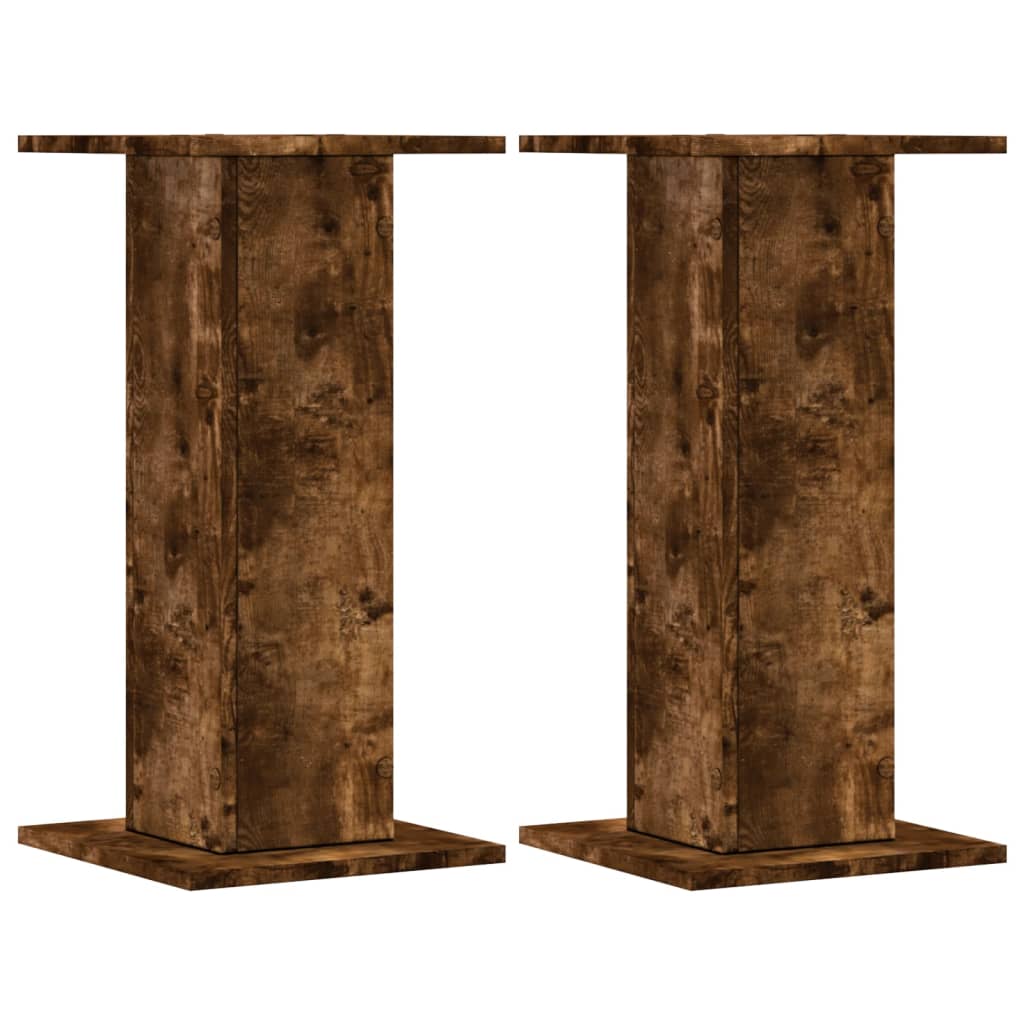 Vidaxl -højttaler står 2 pcs 30x30x60 cm Property Wood Smoked Oak