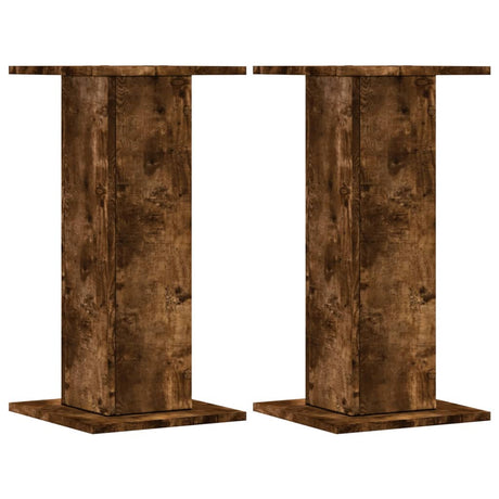 Vidaxl speakerstandaards 2 st 30x30x60 cm bewerkt hout gerookt eiken