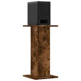 Vidaxl Speaker Stands 2 PC 30x30x60 cm in legno di quercia affumicata