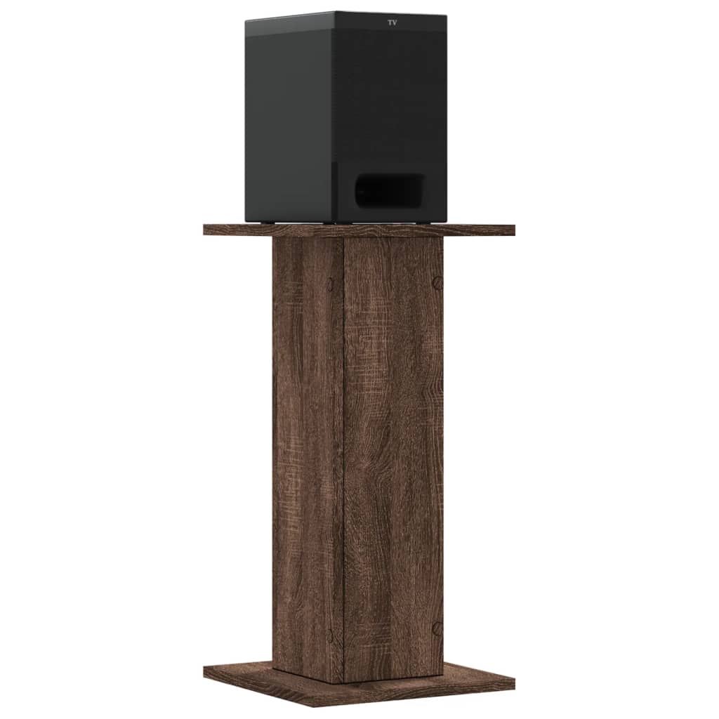 Vidaxl Speaker stands 2 pcs 30x30x60 cm Processed Wood Brown Oak