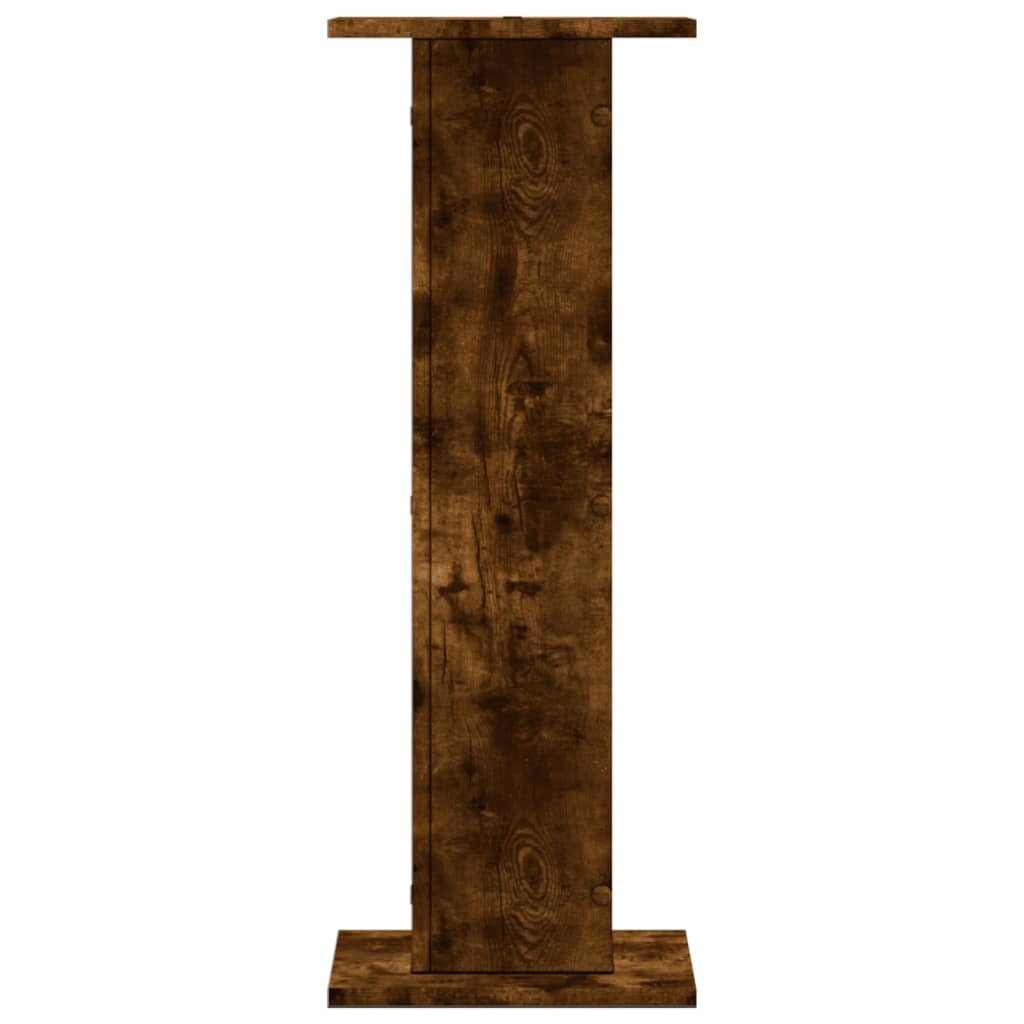 Vidaxl speakerstandaards 2 st 30x30x80 cm bewerkt hout gerookt eiken