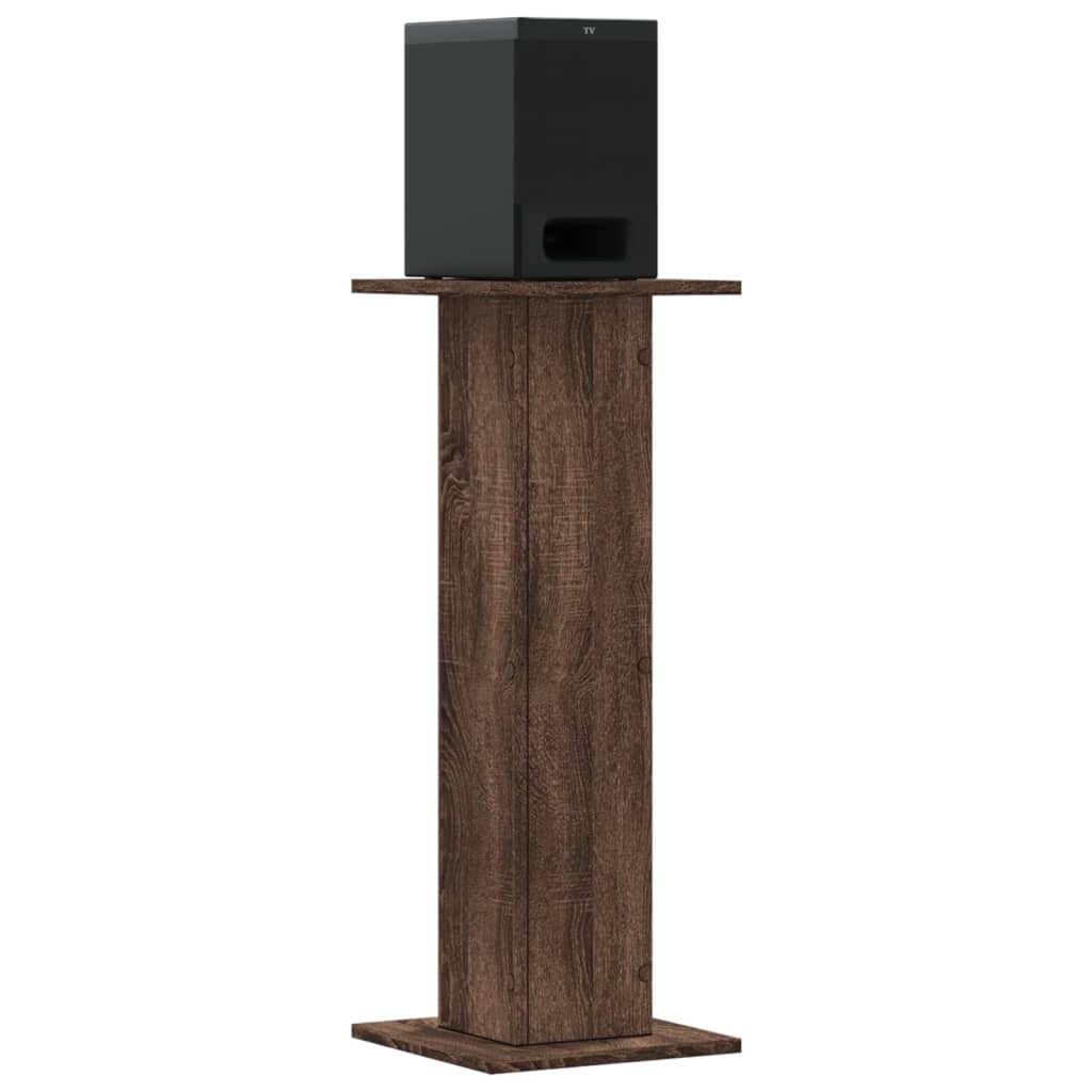 Vidaxl Speaker Stands 2 PCS 30x30x80 cm quercia marrone legno trasformata