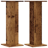 VidaXL Speakerstandaards 2 st 30x30x80 cm bewerkt hout oud houtkleurig