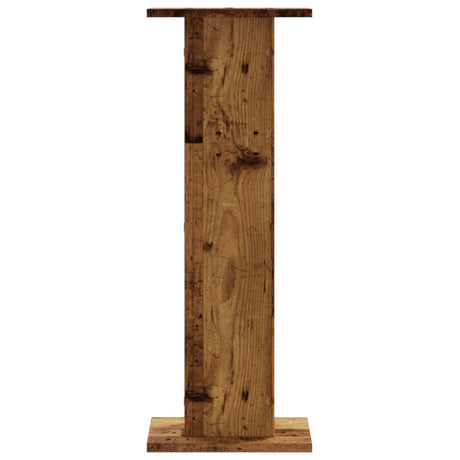 Vidaxl speakerstandaards 2 st 30x30x80 cm bewerkt hout oud houtkleurig