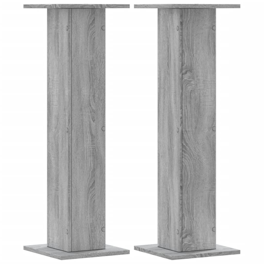 Vidaxl Speaker Stands 2 PCS 30x30x95 cm de madera procesada Sonoma gris