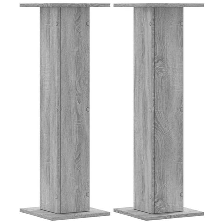 Vidaxl speakerstandaards 2 st 30x30x95 cm bewerkt hout grijs sonoma