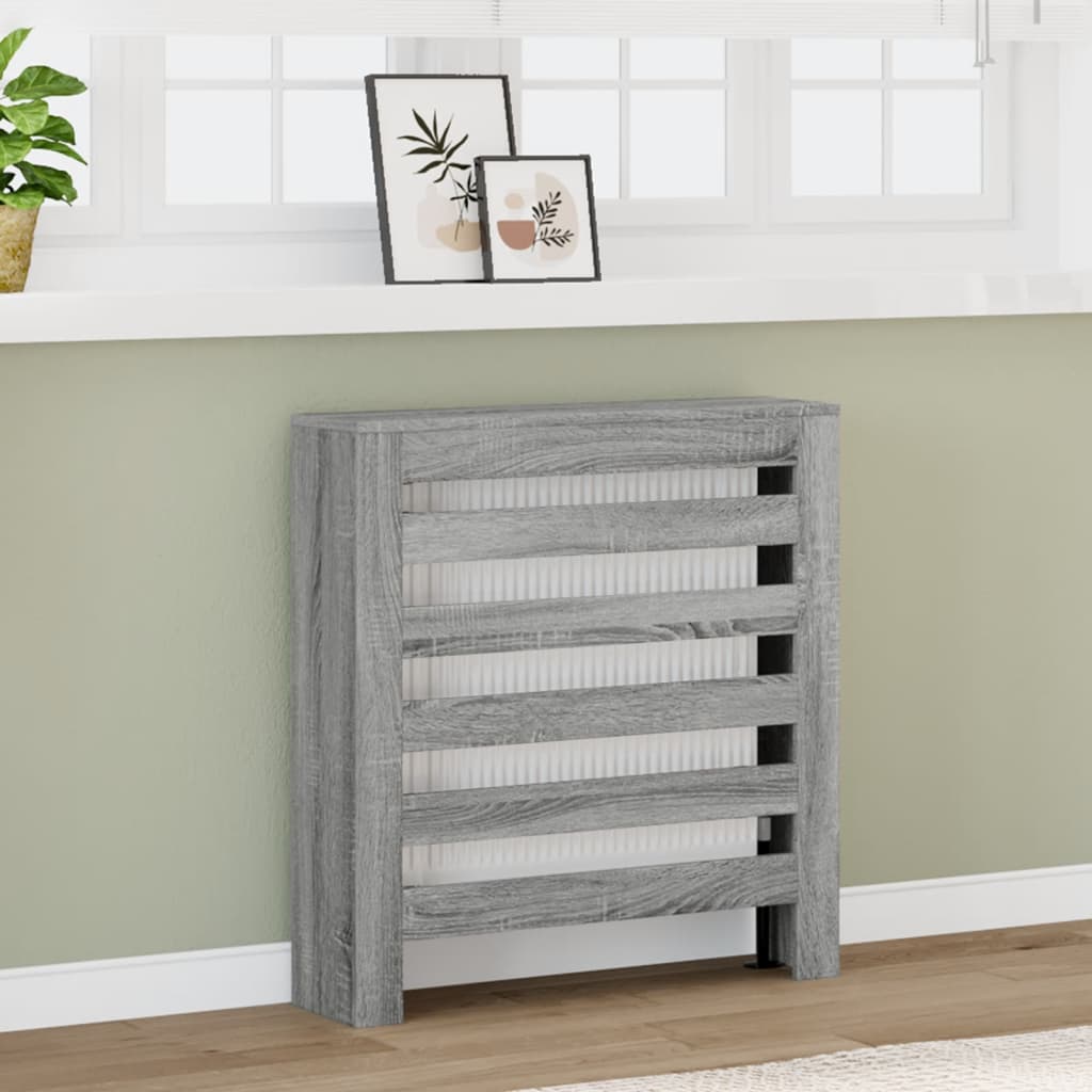 VIDAXL -Radiatorkonstruktion 78x20x82 cm verarbeitetes Holzgrau Sonoma Eiche Farbe