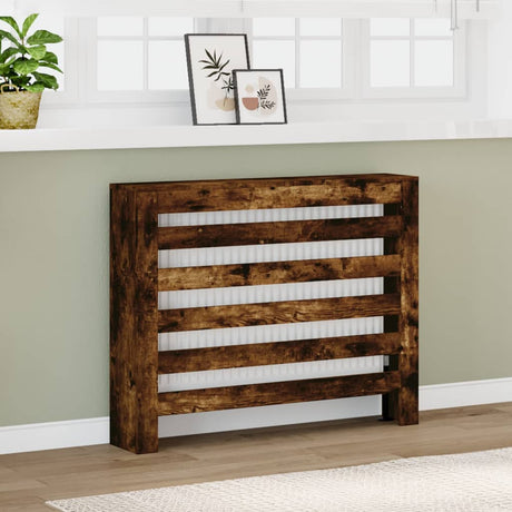 Vidaxl radiatorombouw 104x20x82 cm bewerkt hout gerookt eikenkleurig