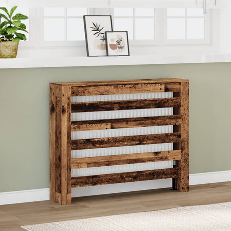 Vidaxl radiatorombouw 104x20x82 cm bewerkt hout oud hout