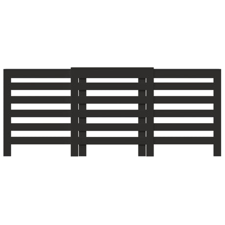Vidaxl radiatorombouw 205x21,5x83,5 cm bewerkt hout zwart