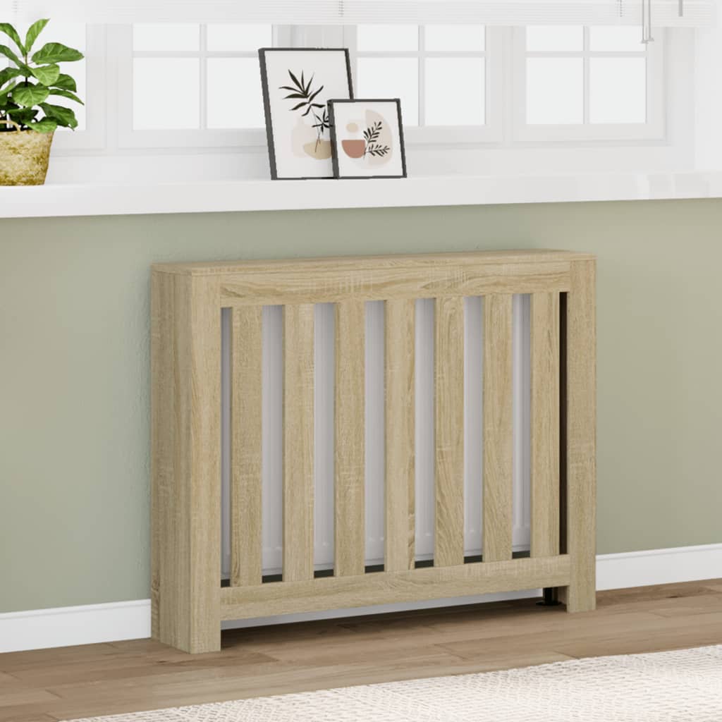 VIDAXL -Radiatorkonstruktion 104x20x82 cm verarbeitetes Holz Sonoma Eiche gefärbt