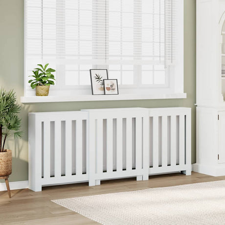 Vidaxl radiatorombouw 205x21,5x83,5 cm bewerkt hout wit
