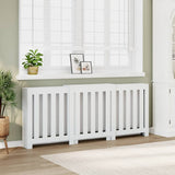 Vidaxl Radiatorom Construction 205x21.5x83,5 cm Bianco in legno trasformato