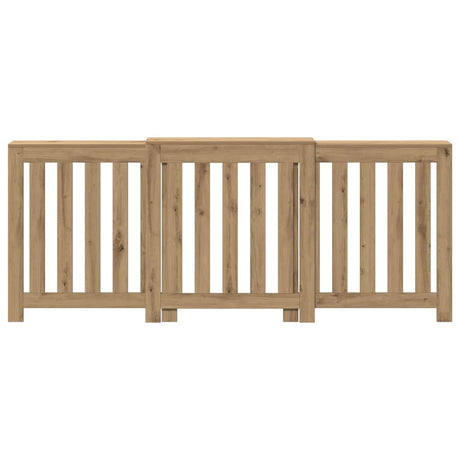 Vidaxl radiatorombouw 205x21,5x83,5 cm bewerkt hout artisanaal eiken