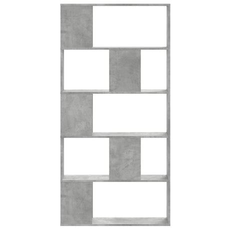 Vidaxl boekenkast 5-laags 80,5x23,5x162,5 cm bewerkt hout betongrijs