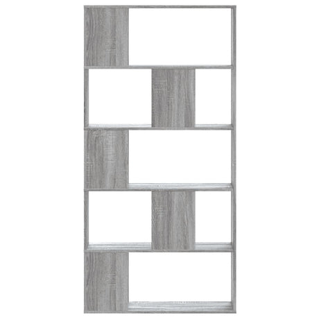 Vidaxl boekenkast 5-laags 80,5x23,5x162,5 cm bewerkt hout grijs sonoma