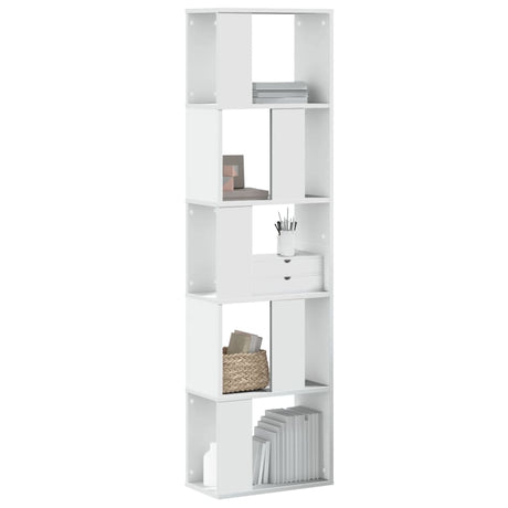 Vidaxl boekenkast 5-laags 45x23,5x162,5 cm bewerkt hout wit