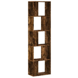 Vidaxl boekenkast 5-laags 45x23,5x162,5 cm bewerkt hout gerookt eiken
