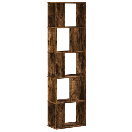 Vidaxl boekenkast 5-laags 45x23,5x162,5 cm bewerkt hout gerookt eiken