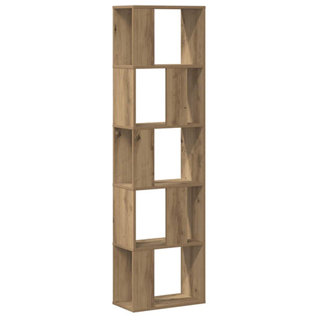 Vidaxl boekenkast 5-laags 45x23,5x162,5 cm hout artisanaal eikenkleur