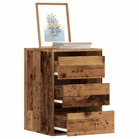 Vidaxl ladekast 40x41x58 cm bewerkt hout oud houtkleurig
