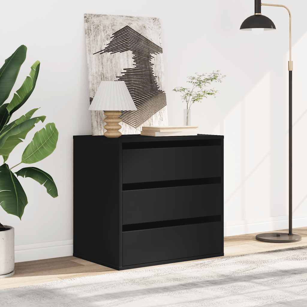 Vidaxl ladekast 60x41x58 cm bewerkt hout zwart