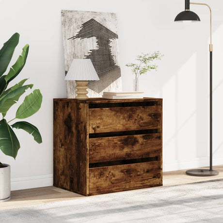 Vidaxl ladekast 60x41x58 cm bewerkt hout gerookt eikenkleurig