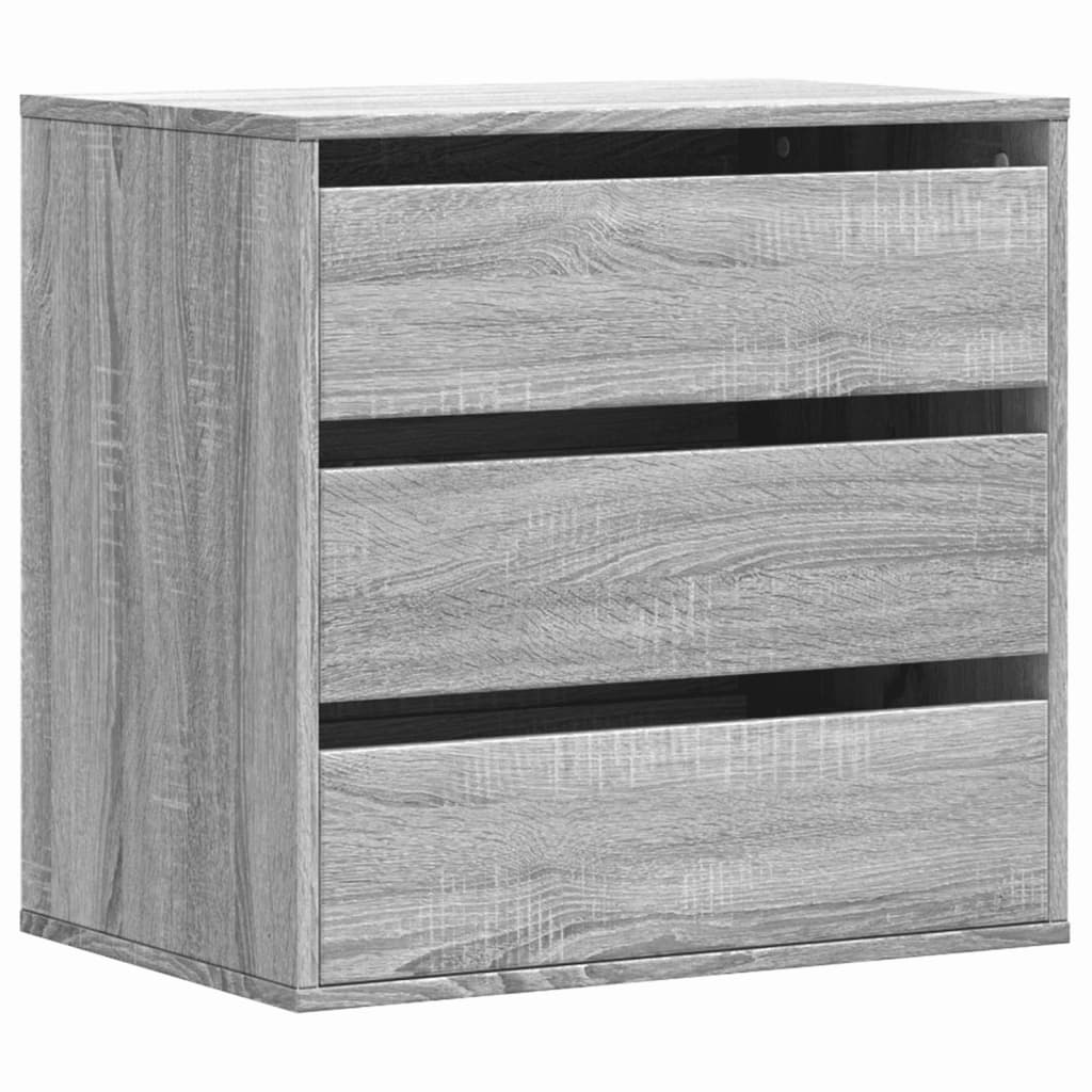 Vidaxl ladekast 60x41x58 cm bewerkt hout grijs sonoma eikenkleurig
