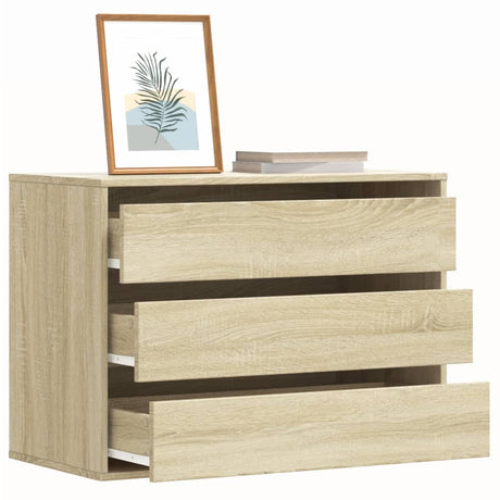 Vidaxl ladekast 80x41x58 cm bewerkt hout sonoma eikenkleurig