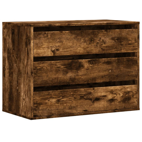 Vidaxl ladekast 80x41x58 cm bewerkt hout gerookt eikenkleurig