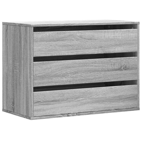 Vidaxl ladekast 80x41x58 cm bewerkt hout grijs sonoma eikenkleurig