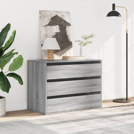 Vidaxl ladekast 80x41x58 cm bewerkt hout grijs sonoma eikenkleurig
