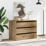 Vidaxl ladekast 80x41x58 cm bewerkt hout artisanaal eikenkleurig