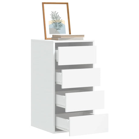 Vidaxl ladekast 40x41x76 cm bewerkt hout wit