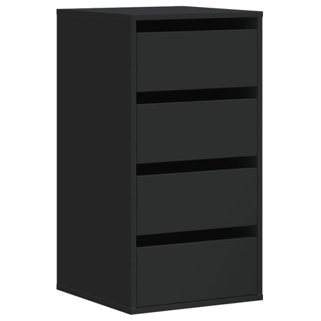 Vidaxl ladekast 40x41x76 cm bewerkt hout zwart