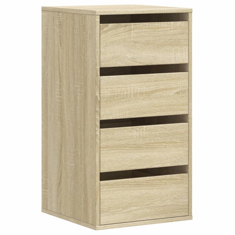 Vidaxl ladekast 40x41x76 cm bewerkt hout sonoma eikenkleurig