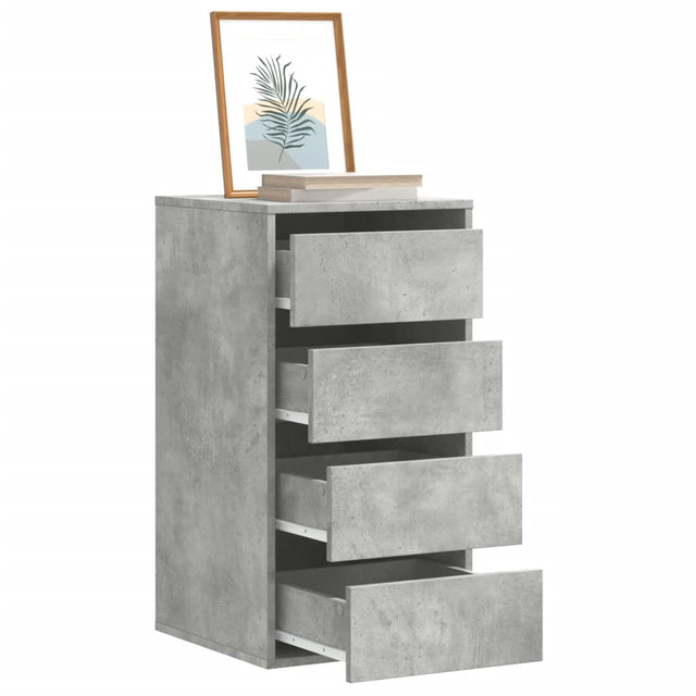Vidaxl ladekast 40x41x76 cm bewerkt hout betongrijs