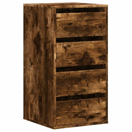 Vidaxl ladekast 40x41x76 cm bewerkt hout gerookt eikenkleurig
