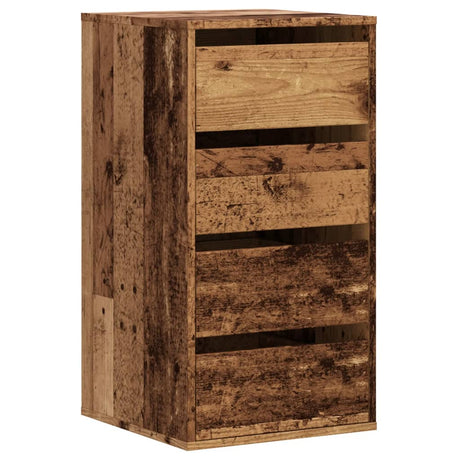 Vidaxl ladekast 40x41x76 cm bewerkt hout oud houtkleurig