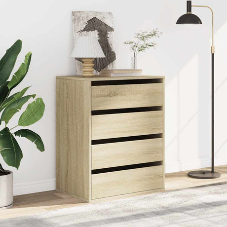 Vidaxl ladekast 60x41x76 cm bewerkt hout sonoma eikenkleurig