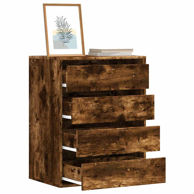Vidaxl ladekast 60x41x76 cm bewerkt hout gerookt eikenkleurig